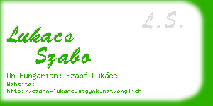 lukacs szabo business card