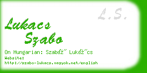 lukacs szabo business card